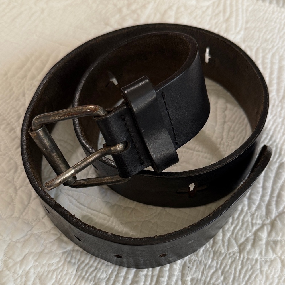 Woman Black Leather Belt
